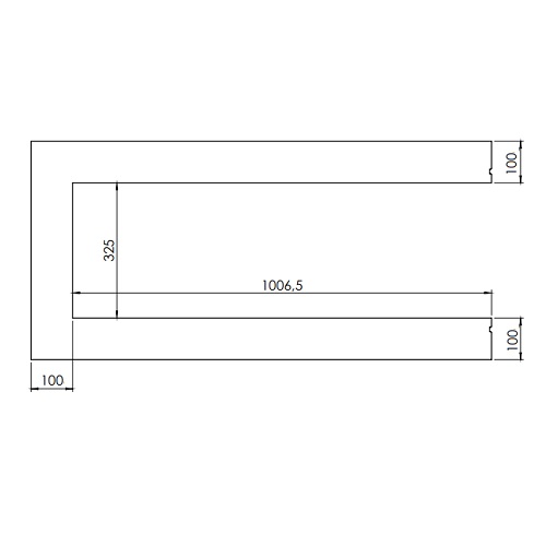 Gashaard toebehoor DRU - Inbouwframe voor Metro 100XTU-41 RCH (8-zijdig, B = 100 mm)