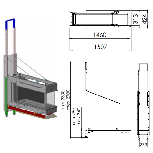 Gashaard toebehoor DRU - Dragend frame voor Metro 100XTU-41 RCH / Metro 100XTL-41 RCH