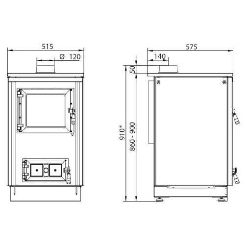 Voorbeeld: Kookkachel Justus Rustico-50 2.0 | 7 kW