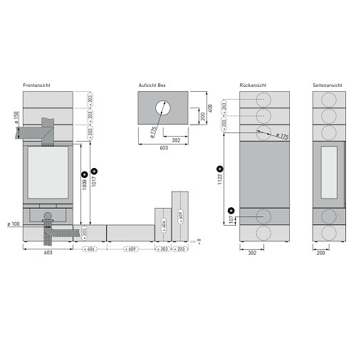 Voorbeeld: Houtkachel Skantherm Brennkammer Elements 603 3S 10kW