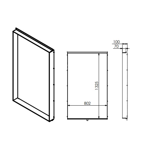 Gashaard toebehoor DRU - Inbouwframe voor Maestro 75 Tall RCH / Tunnel RCH