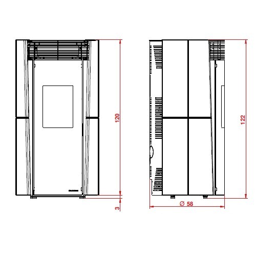 Voorbeeld: Pelletkachel Palazzetti Ecofire Lilibet 13 | 13,2 kW