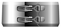 Klemband voor verticale lijnen vanaf 400 ø - dubbelwandig - Schräder Future DW