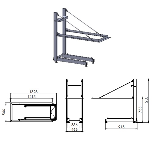 Gashaard toebehoor DRU - Ondersteunend frame voor Metro 100XTU-41 RCH