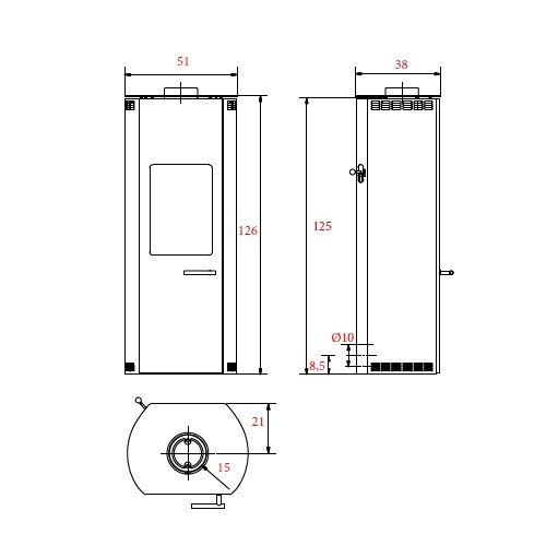 Voorbeeld: Houtkachel Koppe Fara 2 | 7 kW