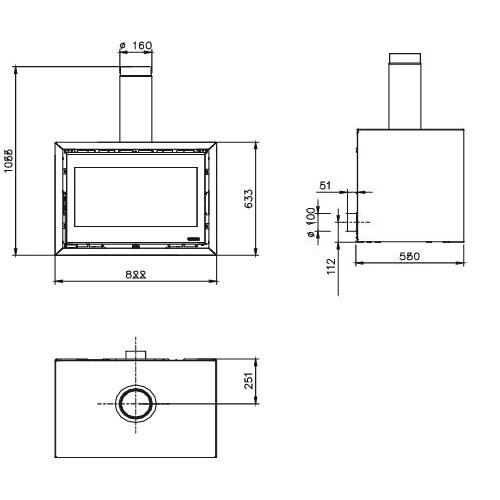 Voorbeeld: Houtkachel La Nordica Dante 8,8 kW