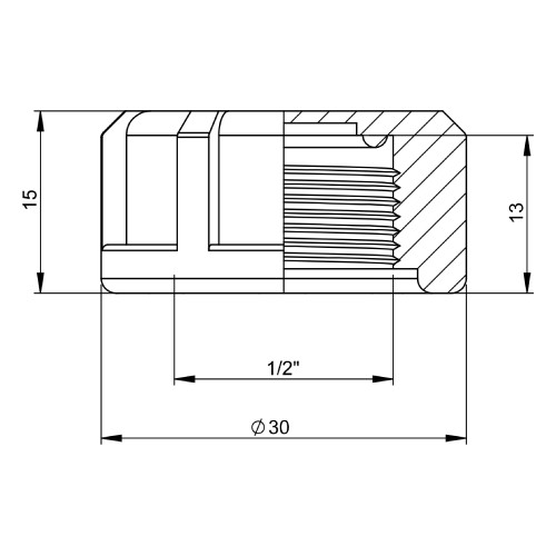 Voorbeeld: Kap voor condensaatafvoer 1/2“ (tot 200°C) - Tecnovis TEC-EW-Classic