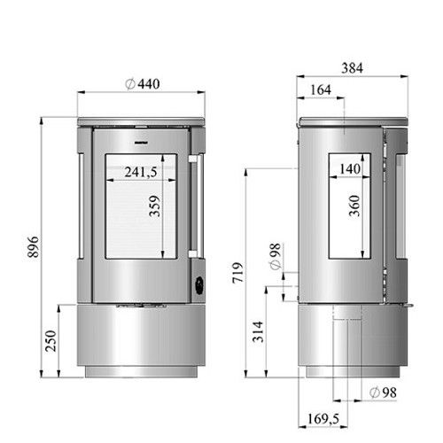 Voorbeeld: Houtkachel Morsoe 7440 | 4,3 kW