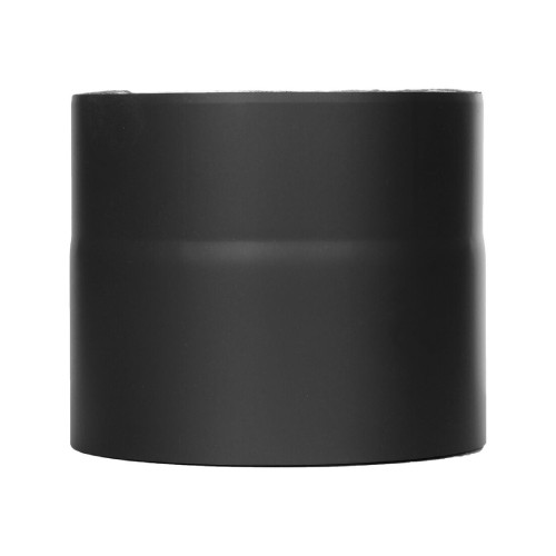 Ofenrohr 15-ISO465 - Längenelement 150 mm schwarz mit Kondensatring
