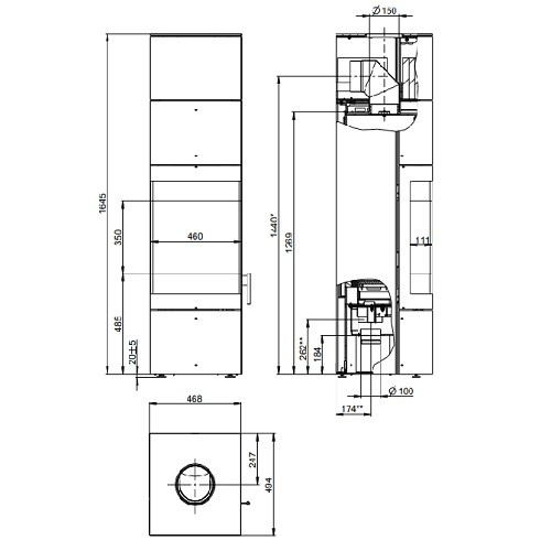 Voorbeeld: Houtkachel Wodtke Stage FS14 | 6 kW