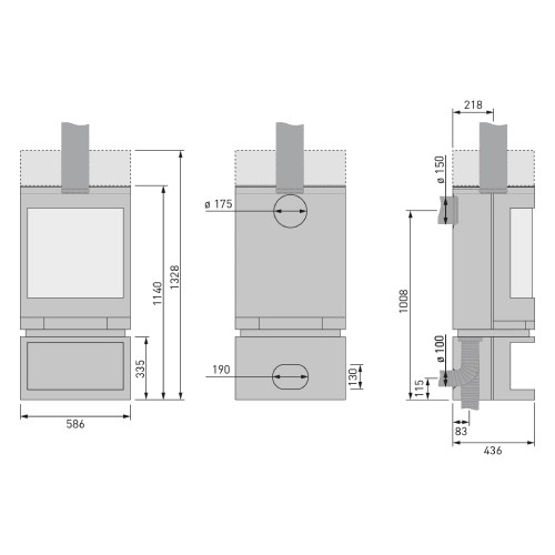 Voorbeeld: Houtkachel Skantherm Emotion M 7kW