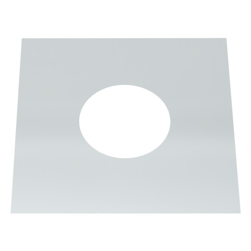 Roestvrijstalen muurdoorvoerplaat, ééndelig 0° - dubbelwandig - Tecnovis TEC-DW-Design