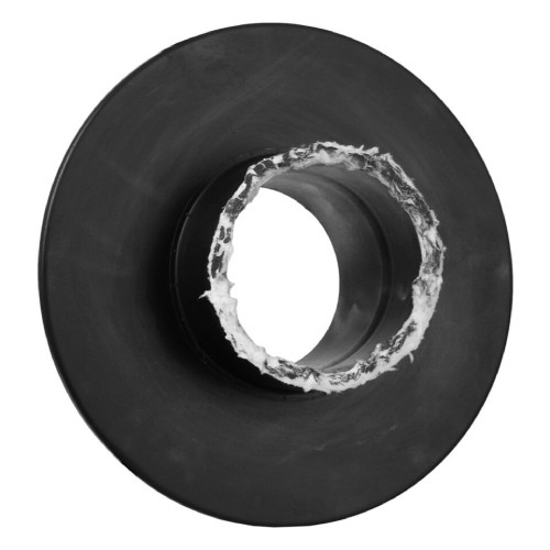 Ofenrohr 15-ISO1310 - Übergang schwarz mit Wandfutter und Wandrosette