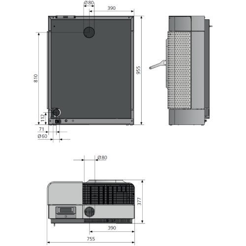 Voorbeeld: Pelletkachel Justus Canis XL 8 kW