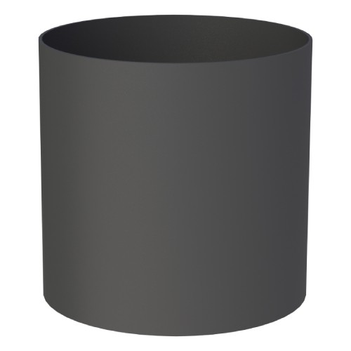 Kachelpijp - Lengte element 150 mm met condensaat ring (zonder zuigtrek) - zwart - Tecnovis Tec-Stahl
