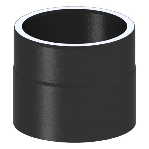 Kachelpijp - dubbelwandig - Lengte element 150 mm met Condensaatring (met zuigtrek) zwart - Tecnovis TEC-Protect