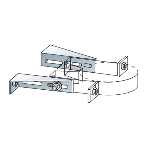 Verlengstuk voor wandmontage 60 tot 110 mm - dubbelwandig - Raab DW-Systemen