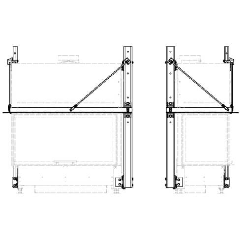 Kachel toebehoor Schmid - Steunframe systeem met draagframe voor Ekko L 100(45) h