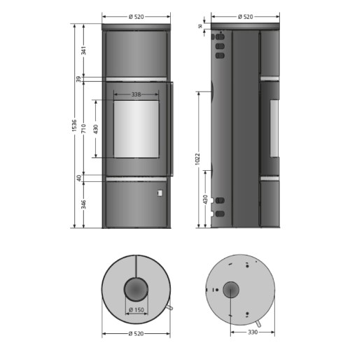 Voorbeeld: Houtkachel Oranier Corso W+ 2.0 | 7 kW warmteopslag kachel