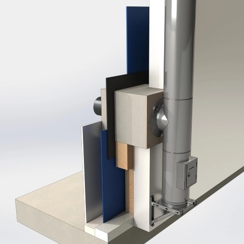 Voorbeeld: Wanddurchführung mit Schornstein