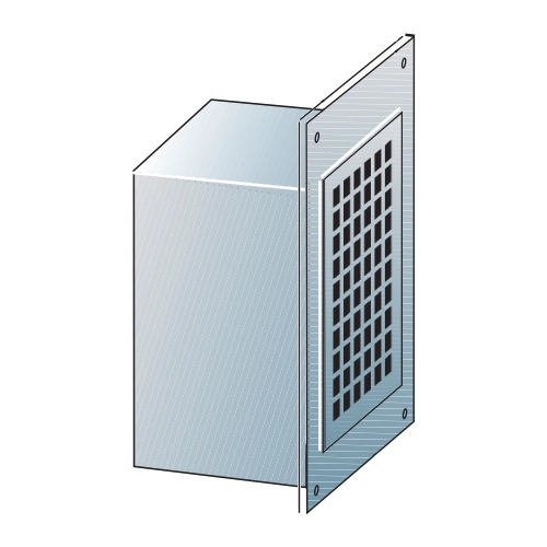 Schoorsteendeur 200 mm x 300 mm met ventilatierooster en verlenging 250 mm - enkelwandig - Raab EW-FU