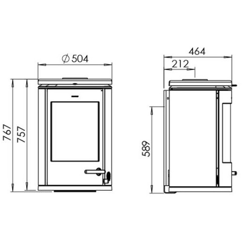 Voorbeeld: Houtkachel Morsoe 7870 | 7,3 kW