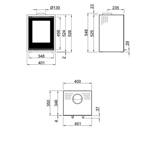 Voorbeeld: Houtkachel Spartherm Linear Module XS 4 kW