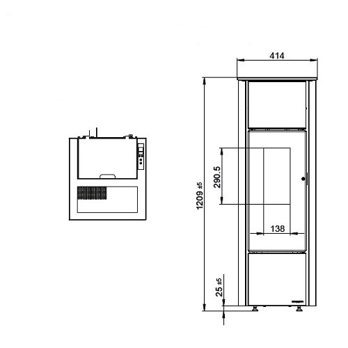 Voorbeeld: Pelletkachel Wodtke family.nrg selection air+ 6/8 kW