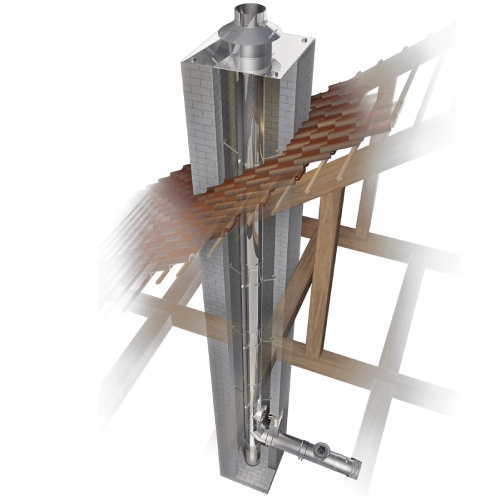 Schoorsteenrenovatie enkelwandig Ø 130 mm - Schräder Future EW