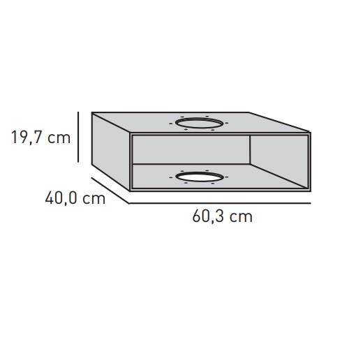 Kachel toebehoor Skantherm - Basis Box, breedte 60,3 cm, voor Elements 603