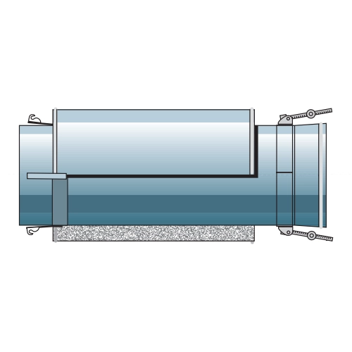 V-Rookkanaal element 333 mm (drukdicht voor aansluitleiding) - dubbelwandig - Raab DW-Alkon