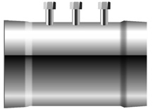 Rookkanaal element met 3 meetsproeiers - dubbelwandig - Schräder Future DW