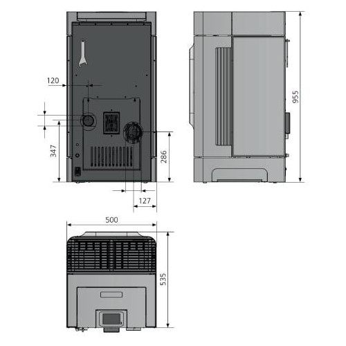 Voorbeeld: Pelletkachel Justus Canis 6,4 kW