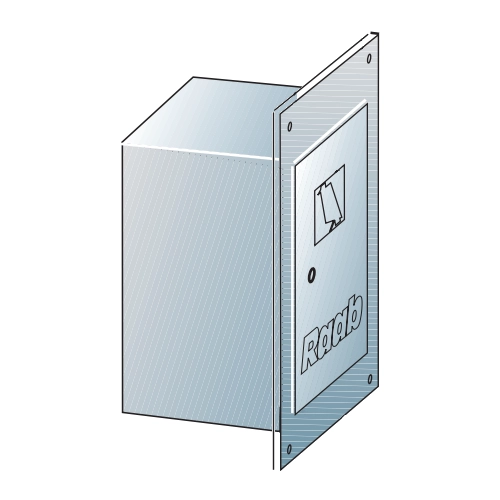 Schoorsteendeur 140 mm x 200 mm met verlenging 250 mm - enkelwandig - Raab EW-FU