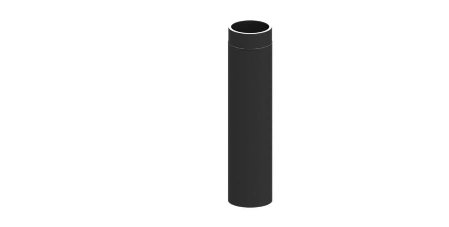 Ofenrohr - Längenelement 750 mm schwarz
