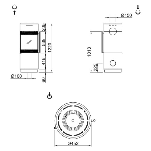 Voorbeeld: Houtkachel Spartherm Passo XS style 5,9 kW