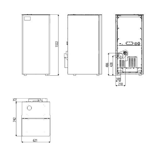 Voorbeeld: Pelletketel MCZ Performa 20 HQ Easy Clean H1 19,9 kW