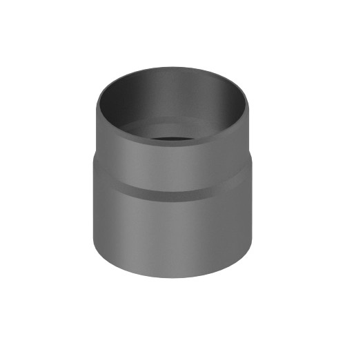 Kachelpijp - Lengte element 150 mm met condensaatring (met zuigtrek) - grijs - Tecnovis Tec-Stahl