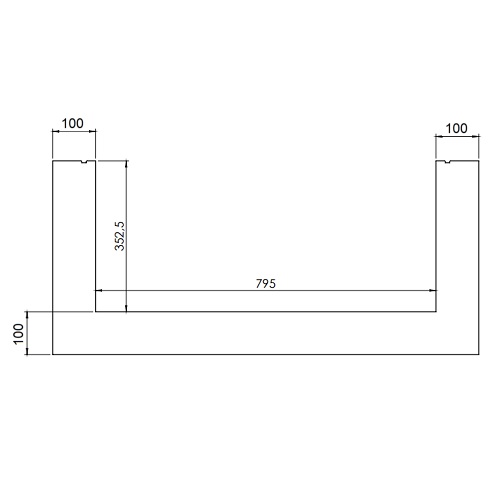 Gashaard toebehoor DRU - Inbouwframe voor Lugo 80/3 RCH (8-zijdig, B = 100 mm)