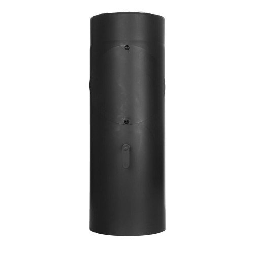 Kachelpijp - dubbelwandig - Lengte element 500 mm met rookgasklep, deur (met zuigtrek) zwart - Tecnovis TEC-Protect