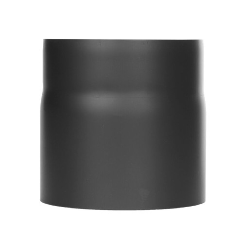 Kachelpijp - Lengte element 150 mm met condensaatring (met zuigtrek) - zwart - Tecnovis Tec-Stahl