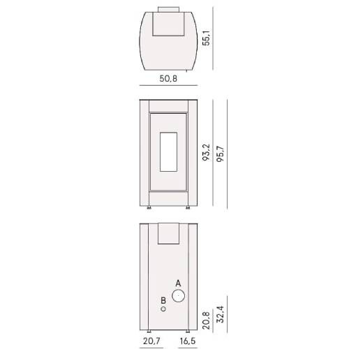 Pelletkachel Cadel KRISS3 8,5 | 8,6 kW