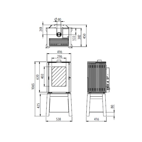 Voorbeeld: Houtkachel Haas & Sohn VITA WOOD 6,4 kW