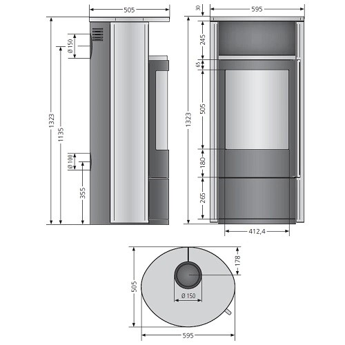 Voorbeeld: Houtkachel Oranier Polar 8 | 8 kW