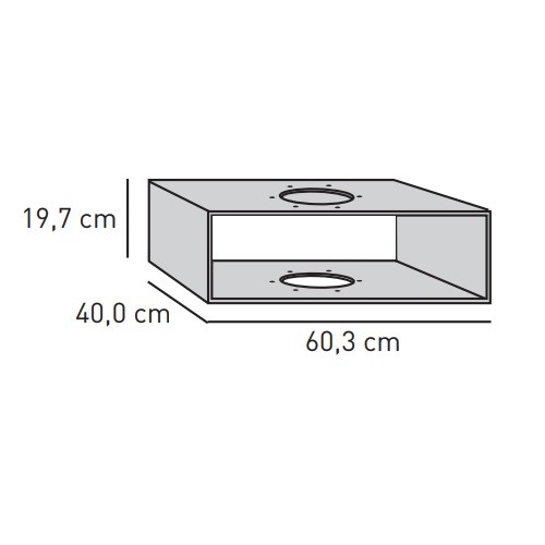Kaminzubehör Skantherm - Basis Tunnel Box, Breite 60,3 cm für, Elements 603