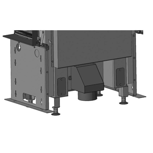 Kachel toebehoor Neocube - Verbrandingsluchtaansluiting onderuitlaat voor Neocube P, C, F-Modelle Black & White Edition