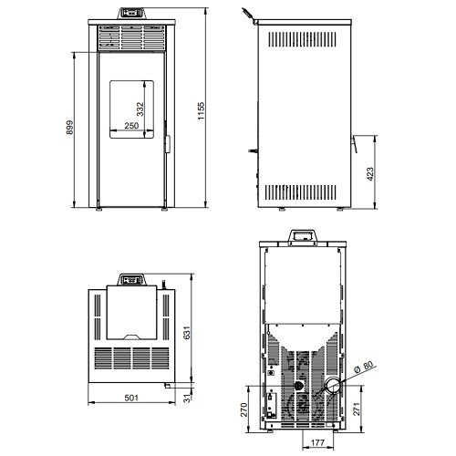 Voorbeeld: Pelletkachel Royal Jada 12 | 11,8 kW