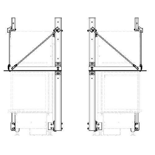 Kachel toebehoor Schmid - Steunframe systeem met draagframe voor Ekko 45(45) h