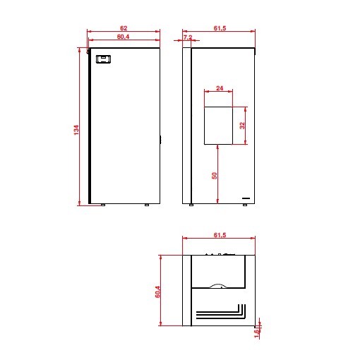 Voorbeeld: Pelletkachel Palazzetti Ecofire Dadò Idro 15 | 15 kW watervoerend