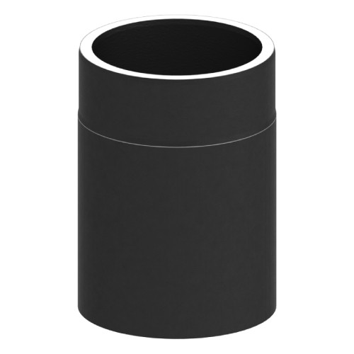 Kachelpijp - dubbelwandig - Lengte element 250 mm zwart - Tecnovis TEC-Protect